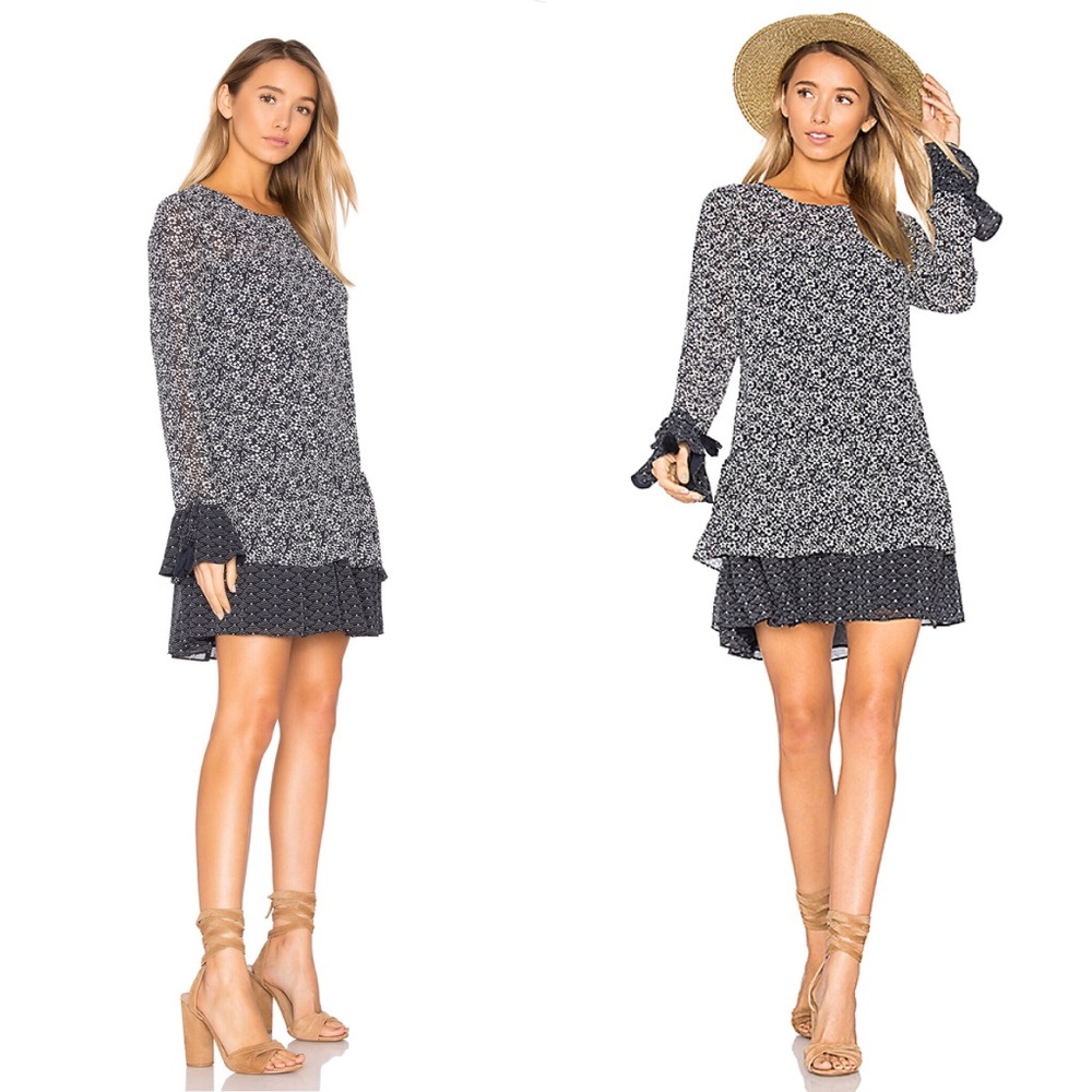 Tularosa navy and White Floral Dress